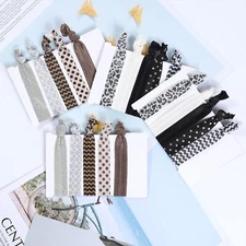 20 ps Hair Ties Pattern Prints No Crease Elastic Ribbon Ties Stretchy Hair Bands