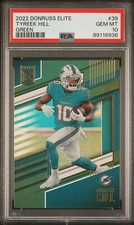2022 DONRUSS ELITE TYREEK HILL GREEN PARALLEL SP DOLPHINS #39 - PSA 10 POP 2 🔥