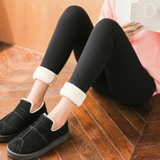 Women Lady Winter Thick Leggings Pants Fleece Lined Thermal Stretchy Warm.