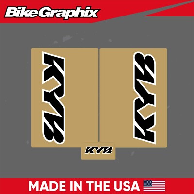 KYB Fork Stickers and Rear Shock Decal Suspension Set 9x6 Clear