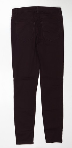 H&M Womens Red Cotton Blend Skinny Jeans Size 12 - Picture 2 of 10