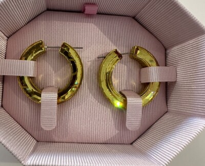 Swarovski Crystal Lucent Hoop Earrings, Yellow, 5633435 | eBay