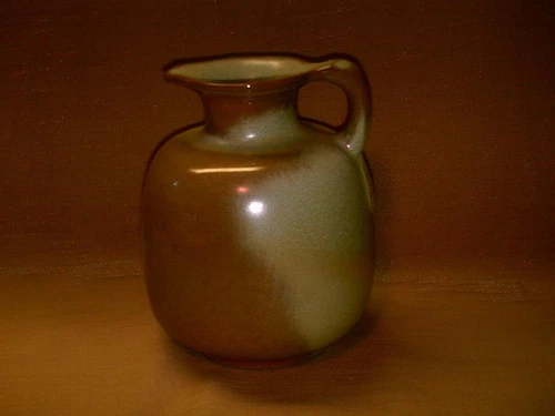 Frankoma Plainsman Green Honey Jug No. 833 24oz-Prarie Lime Green & Brown