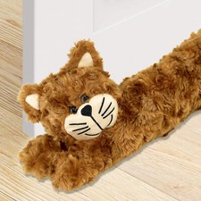 Novelty Draught Excluder Dog Cat Design Fabric Fleece Draft Door Stopper Cushion
