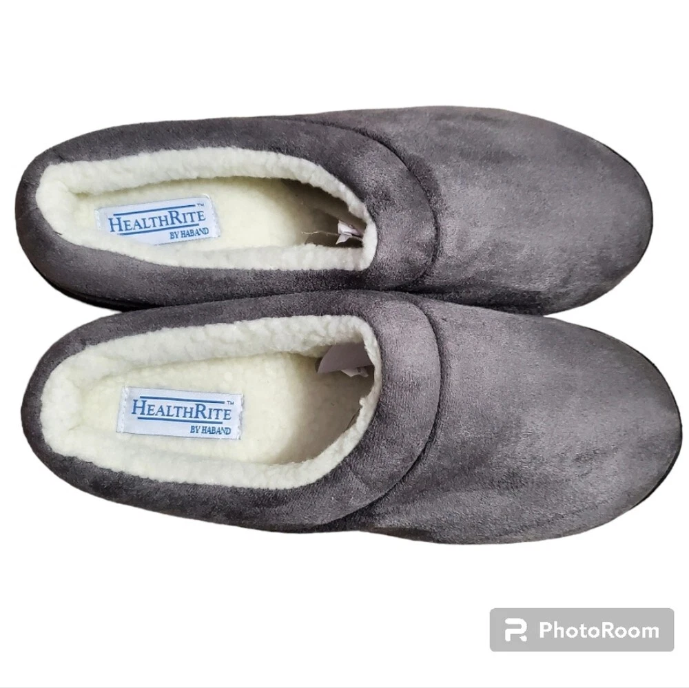 New HealthRite by Haband Men s Sherpa Slippers House Shoes 13 D eBay