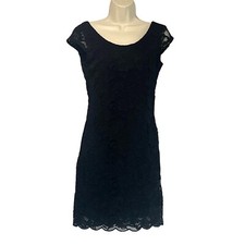 Divided by H&M Women’s Cup Sleeve Lace Mini Dress, Black, Sz. 8