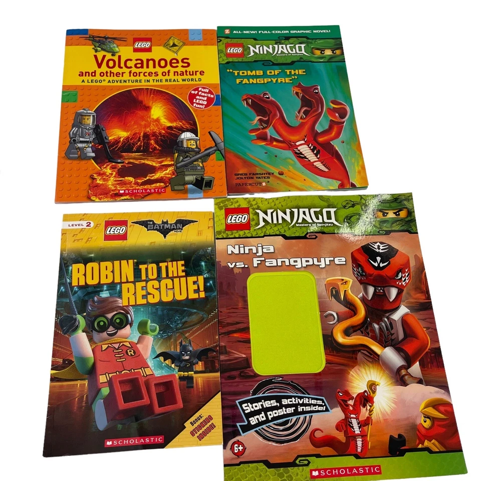 Lot Of 8 Books Volcanoes (LEGO Nonfiction) Paperback Sky landers Ninjago Bundle - Image 4 of 4
