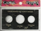 Capital Holder Snaplock For 3 Eagle Coins Silver Gold Platinum Meteor Slab Black