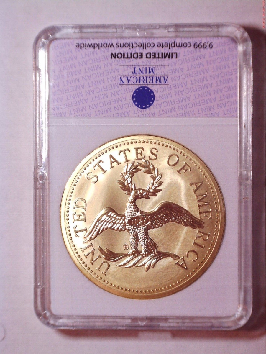 1797 Turban Head Gold Eagle Reverse Replica Coin 24K Gold Plate