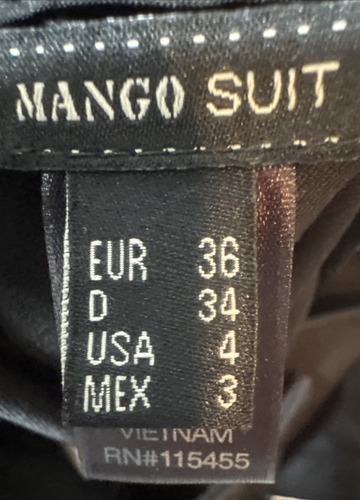 Mango Suit Pants 24 x 27 SIZE 4 Office Career Wardrobe *read* Wide Flare - Picture 4 of 15