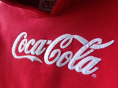 FLAW Vtg COKE Sweatshirt Coca-Cola Hoodie 4T Boys Girls Retro Solid Red - Picture 4 of 10