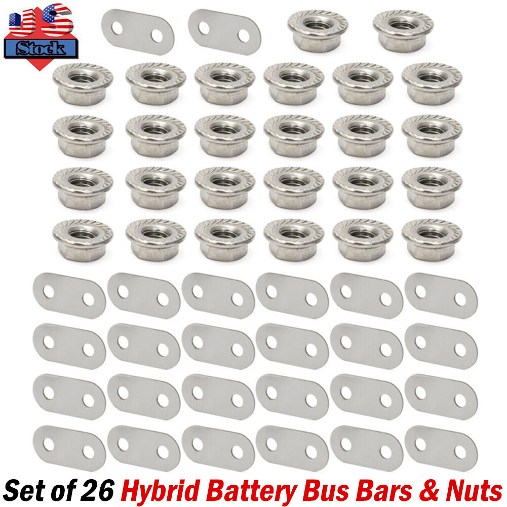 専用3パック Stainless Hybrid Battery Bus Bars & Nuts Set of 26 For Toyota