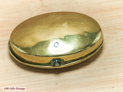 Gold Tone Brass inscribed John Green-7cm-Vintage Miners Snuff Box-Tobacciana-1ye - Picture 4 of 6