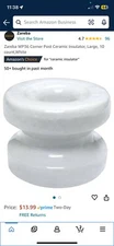 Zareba WP36 Corner Post Ceramic Insulator, Large, 10 count,White