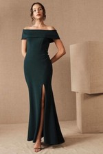 New BHLDN Delice Off-The-Shoulder Dress Size 8 MSRP: $228 Green