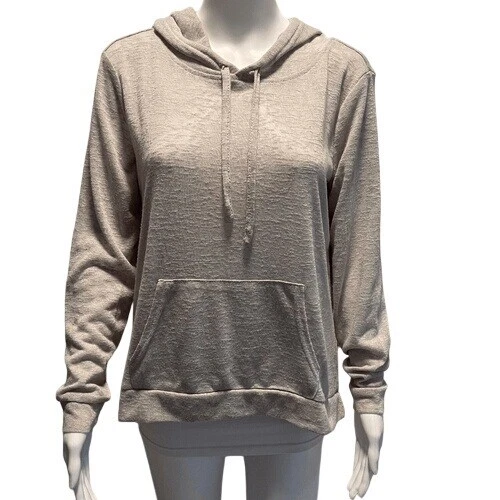 Weatherproof Vintage Lightweight Gray Slub Knit Hoodie Pullover Size S