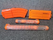 Lot NERF Magazine Ammo Clips Round Darts Hyperfire Elite Rival XVII-700 XVI-1200