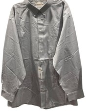 Roundtree Yorke Gold Label Dress Shirt 20-37 Tall Grey Non Iron Office Capsule