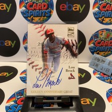 2000 Topps Lou Brock St. Louis Cardinals Golden Anniversary Great SSP Auto