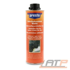 1 L LITER PRESTO UNTERBODEN SCHUTZ UBS AUF WACHS BASIS BRAUN-TRANSPARENT SPRAY