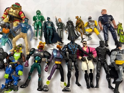 Lot Of Random Action Figures, TMNT, Mighty Ducks, Digimon, Batman Marvel