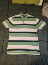 Tommy Hilfiger Men's XL Striped Short-Sleeve Shirt Multi-Color