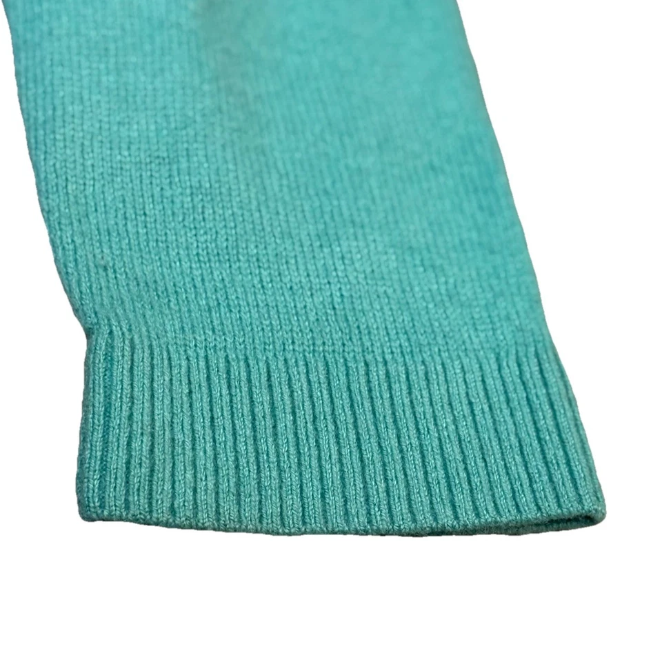 Suéter LL Bean Para Mujer Clásico Cachemir Cuello Redondo Manga Larga Verde azulado Talla Grande Foto 4 de 4