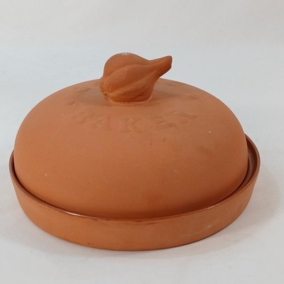Fox Run Craftsmen Terracotta Garlic Baker with Lid - Clay Roaster 7''