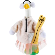 Winter Goose Outfit Porch Goose Outfit with Skis Earmuffs Skirt Clothes for C...