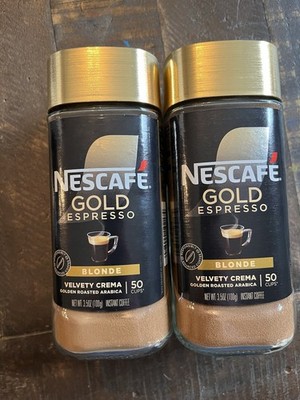 Nescafé Gold Espresso Blonde Instant Coffee 3.5 oz Pack of 2 New Sealed