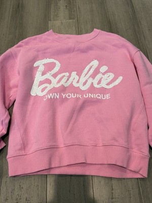 Zara Kids Girls Crew Barbie Sweatshirt Size 13-14 Pink | eBay
