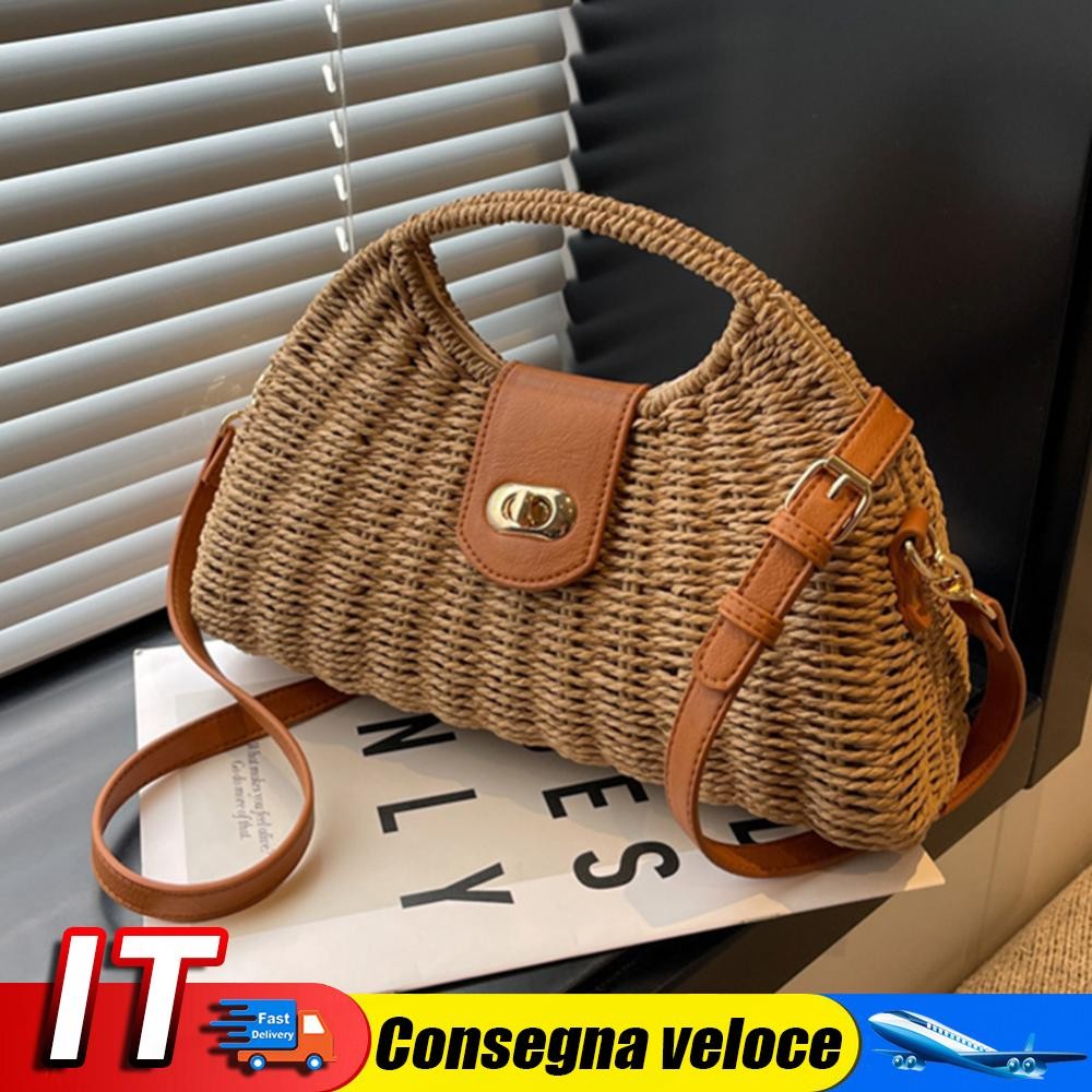 SAOLA Borse a tracolla da donna Borsa a tracolla in tessuto casual fatta a mano Borsa