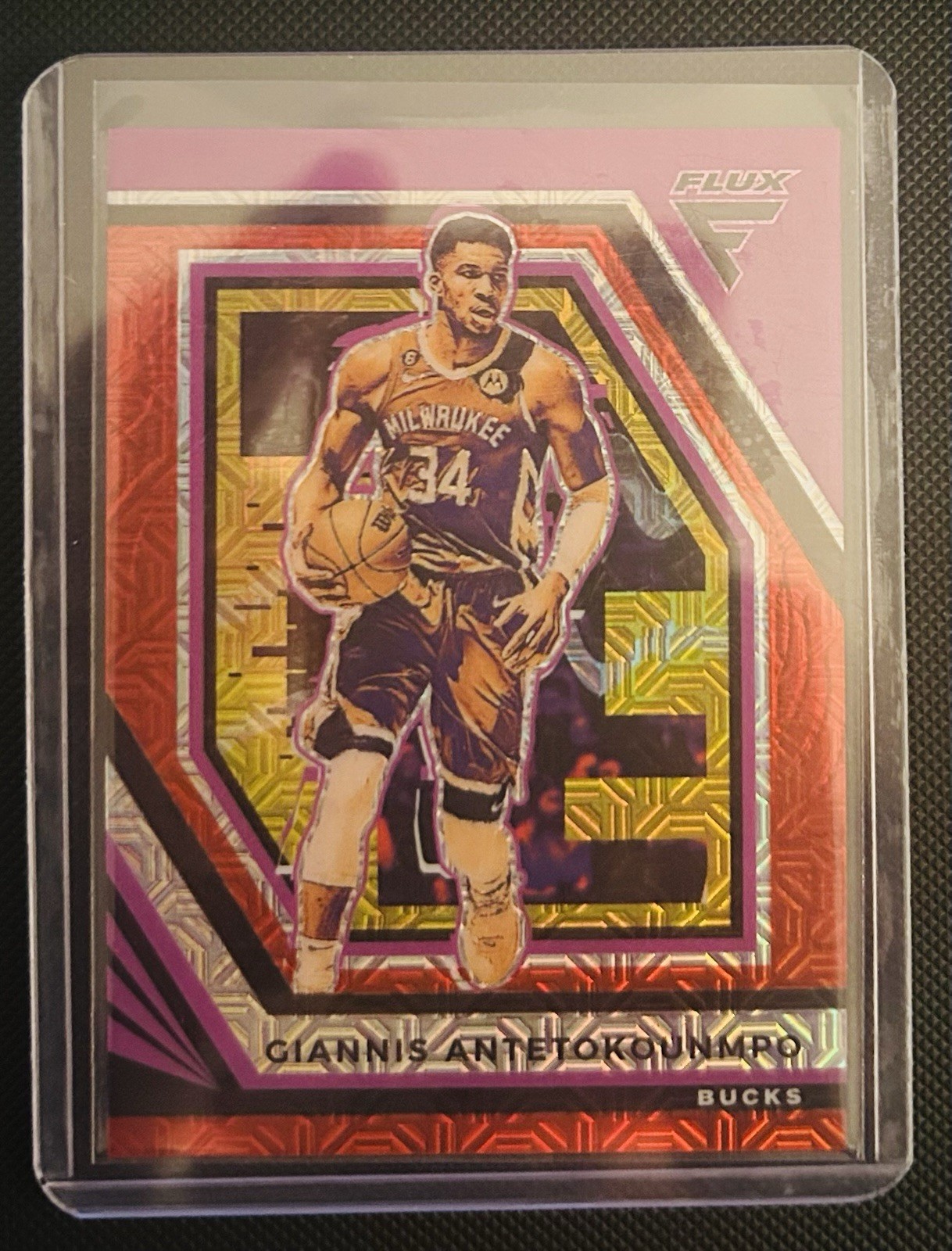 2022-23 Panini Flux - Giannis Antetokounmpo #98 Red Mojo Prizm #/99