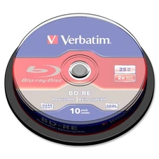 Verbatim Americas Llc 43694 Bd-Re 25Gb 2X Branded 10Pk Spindle Box Taa