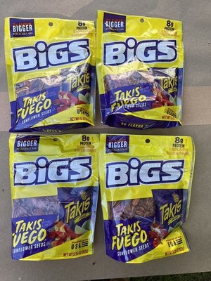   Bigs Takis Fuego Sunflower Seeds   Hot Chili & Lime Flavor (4Bags)  