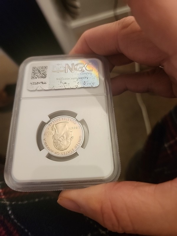 1999 S Clad 25C Delaware PF - 69  Ultra Cameo  and it is toned 90% SILVER 