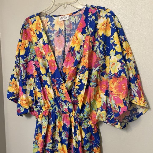 Emily Wonder Dayal Blumendruck Kurzarm Shirt Oberteil Schößchen Boho Bauer 1X - Bild 3 von 8