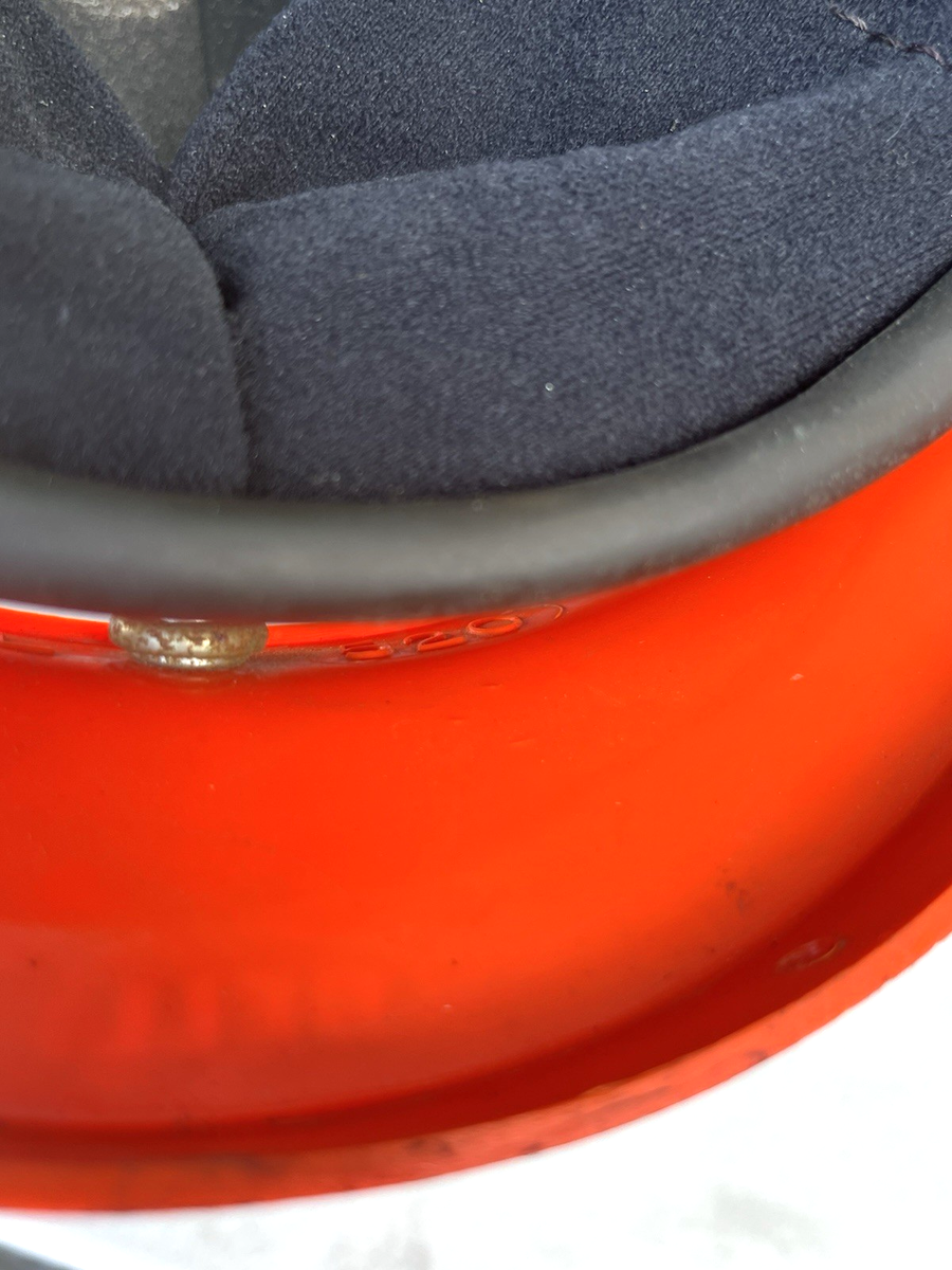 Vintage Bell Super Magnum Orange Motorycle Helmet w/ 520 Visor