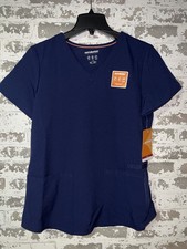 NWT Scrubstar Short Sleeve Scrub Uniform Top - Navy Blue - Size SMALL