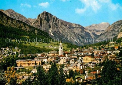 Cortina d Ampezzo Aerial Photo with Col Rosa