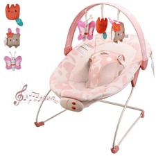 Baby Bouncer   Baby Bouncer seat, Infants Bouncy Seat with Music  Sensory To...