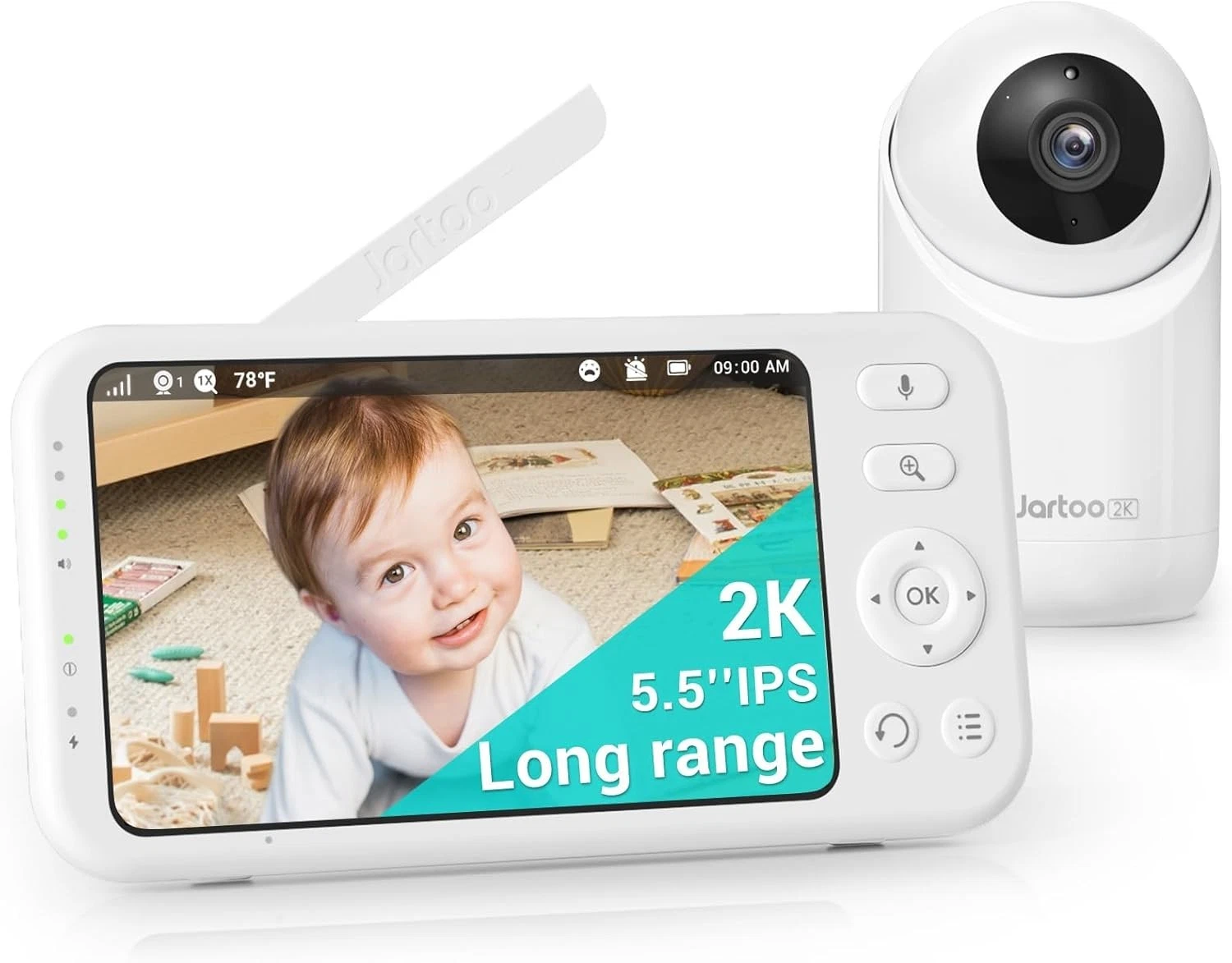 2K Baby Monitor Camera 5.5" IPS Screen Audio Night Vision Long Range 2-Way Talk
Opens in a new windo