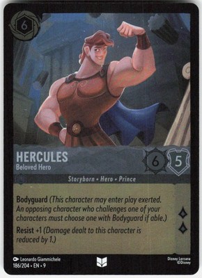 Hercules Beloved Hero Foil 186/204 Fabled Disney Lorcana