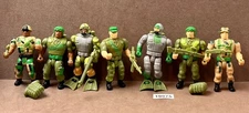 Remco M.A.F. Mighty Action Force Toy Soldiers Lot of 7 With Accessories 1990s