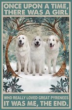 Dog Metal Tin Sign There Was A Girl Who Really Loved Great 8x12