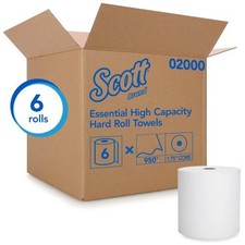 KIMBERLY-CLARK 02000 8"X950' SCOTT WHITE HARD TOWEL      6/CS CASE OF 6 