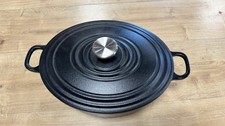 Cast Iron Pot With Lid Black 4.7l / 5Qt