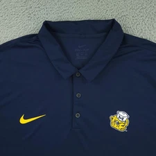Michigan Wolverines Shirt Mens 2XL Navy NCAA Football Nike Dri Fit Polo