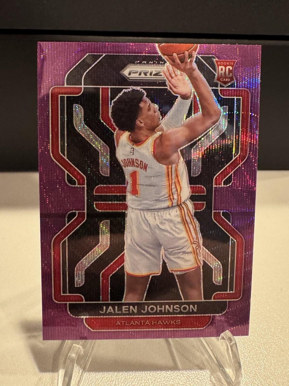 2021-22 Panini Prizm - Jalen Johnson #305 Purple Wave Prizm (RC)