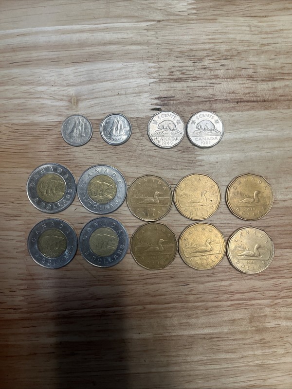 $14.30 Face value Canada Currency  $2=4.  $1=6. $.10-2. $.5=$-0.90 2 1949-1961